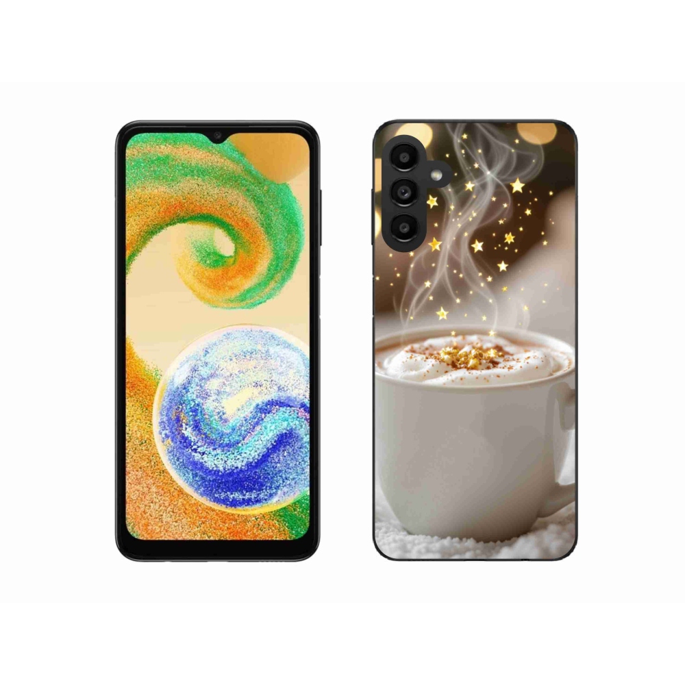 Gelový kryt mmCase na Samsung Galaxy A04s - vánoční horký nápoj