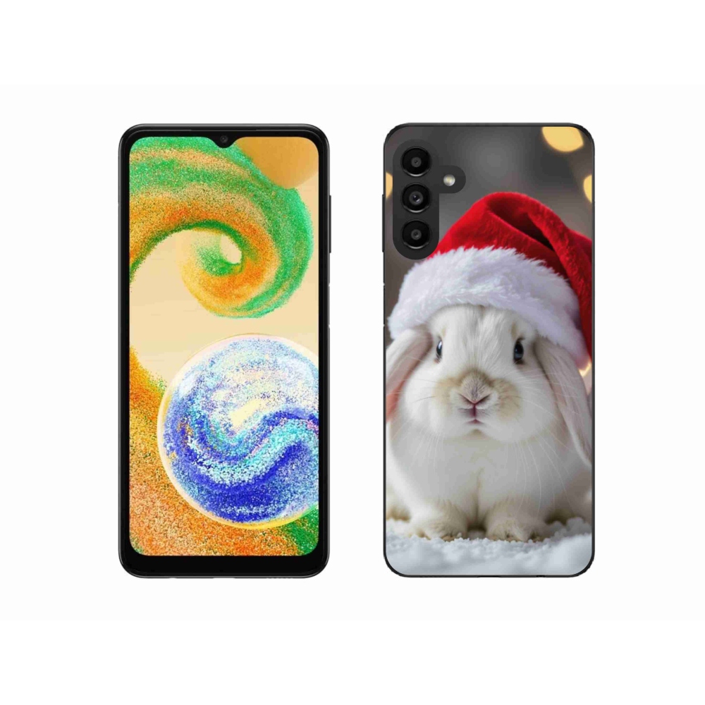 Gelový kryt mmCase na Samsung Galaxy A04s - vánoční králík