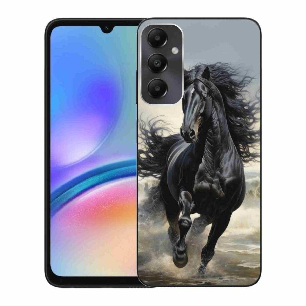 Gelový kryt mmCase na Samsung Galaxy A05s - běžící černý kůň