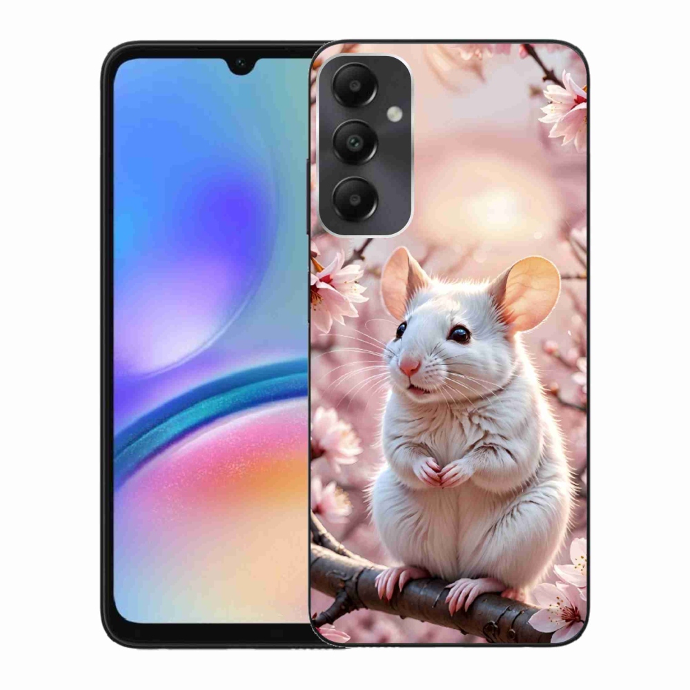 Gelový kryt mmCase na Samsung Galaxy A05s - bílá myš na větvi
