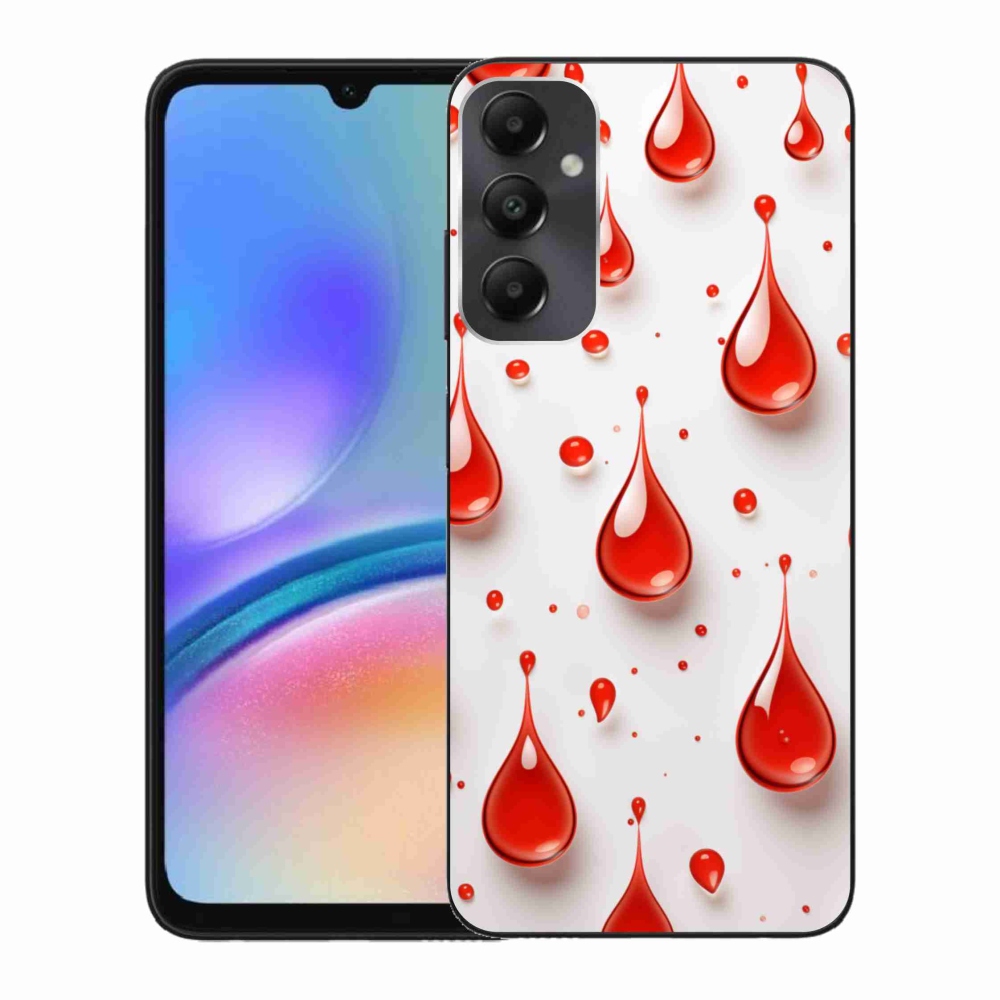 Gelový kryt mmCase na Samsung Galaxy A05s - červené kapky