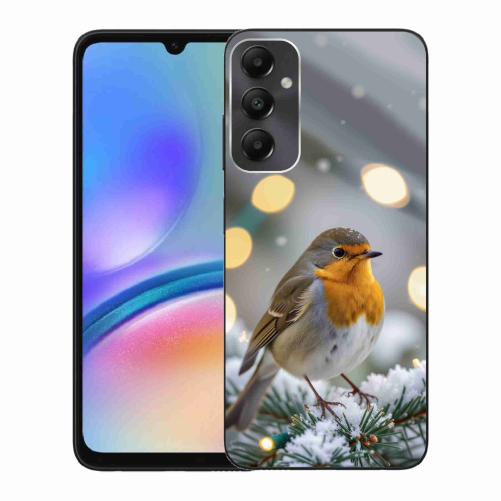 Gelový kryt mmCase na Samsung Galaxy A05s - červenka v zimě