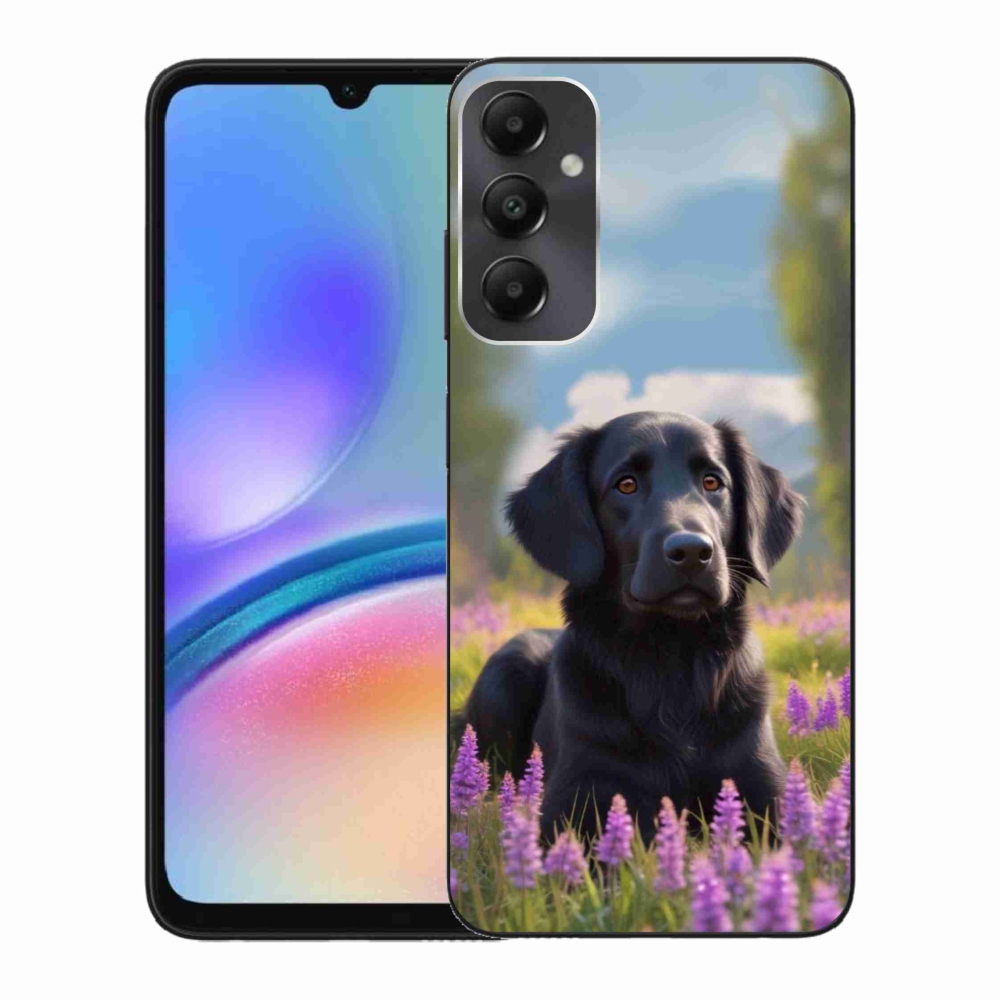 Gelový kryt mmCase na Samsung Galaxy A05s - elegantní černý retrívr