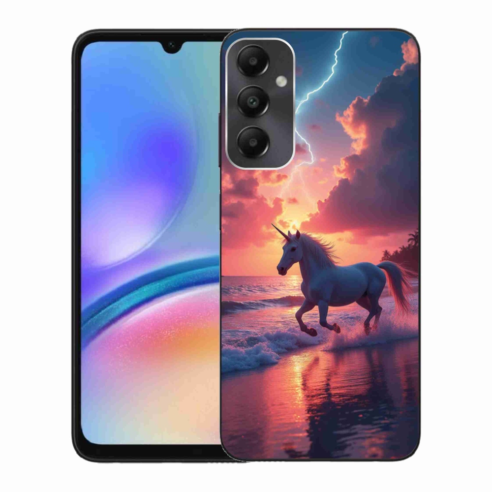Gelový kryt mmCase na Samsung Galaxy A05s - jednorožec na pláži