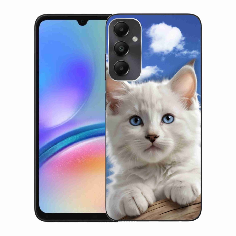 Gelový kryt mmCase na Samsung Galaxy A05s - kotě a oblaka