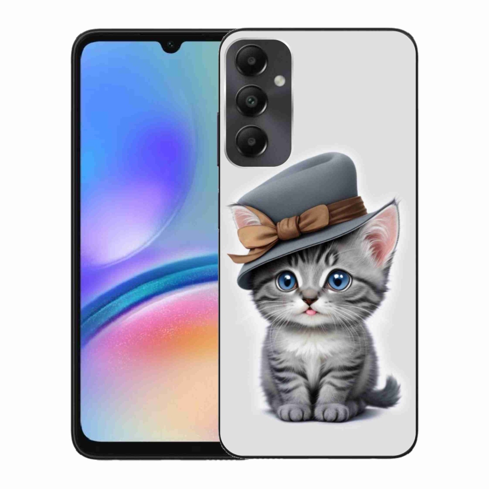 Gelový kryt mmCase na Samsung Galaxy A05s - kotě s kloboukem