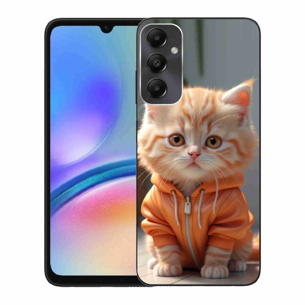Gelový kryt mmCase na Samsung Galaxy A05s - kotě v mikině
