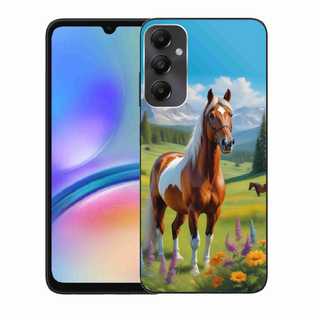Gelový kryt mmCase na Samsung Galaxy A05s - kůň na louce