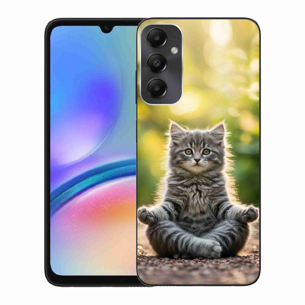 Gelový kryt mmCase na Samsung Galaxy A05s - meditující kotě