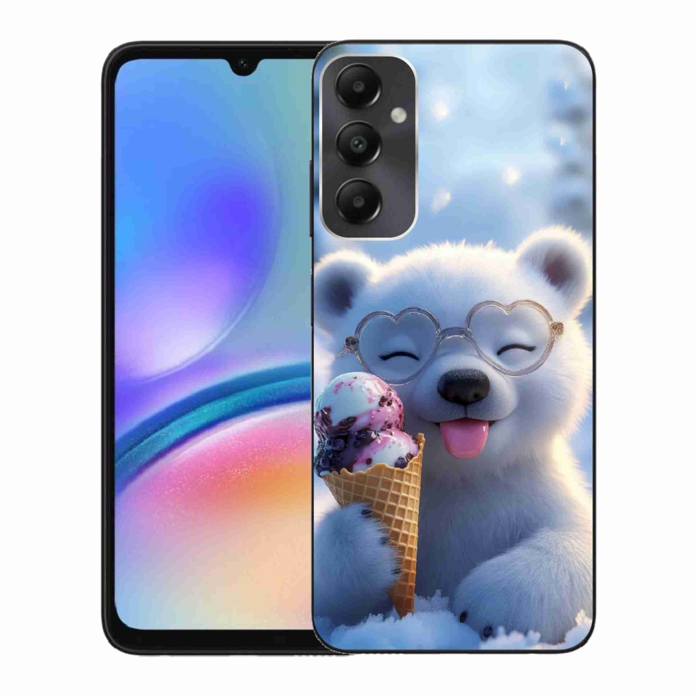 Gelový kryt mmCase na Samsung Galaxy A05s - medvídek se zmrzlinou