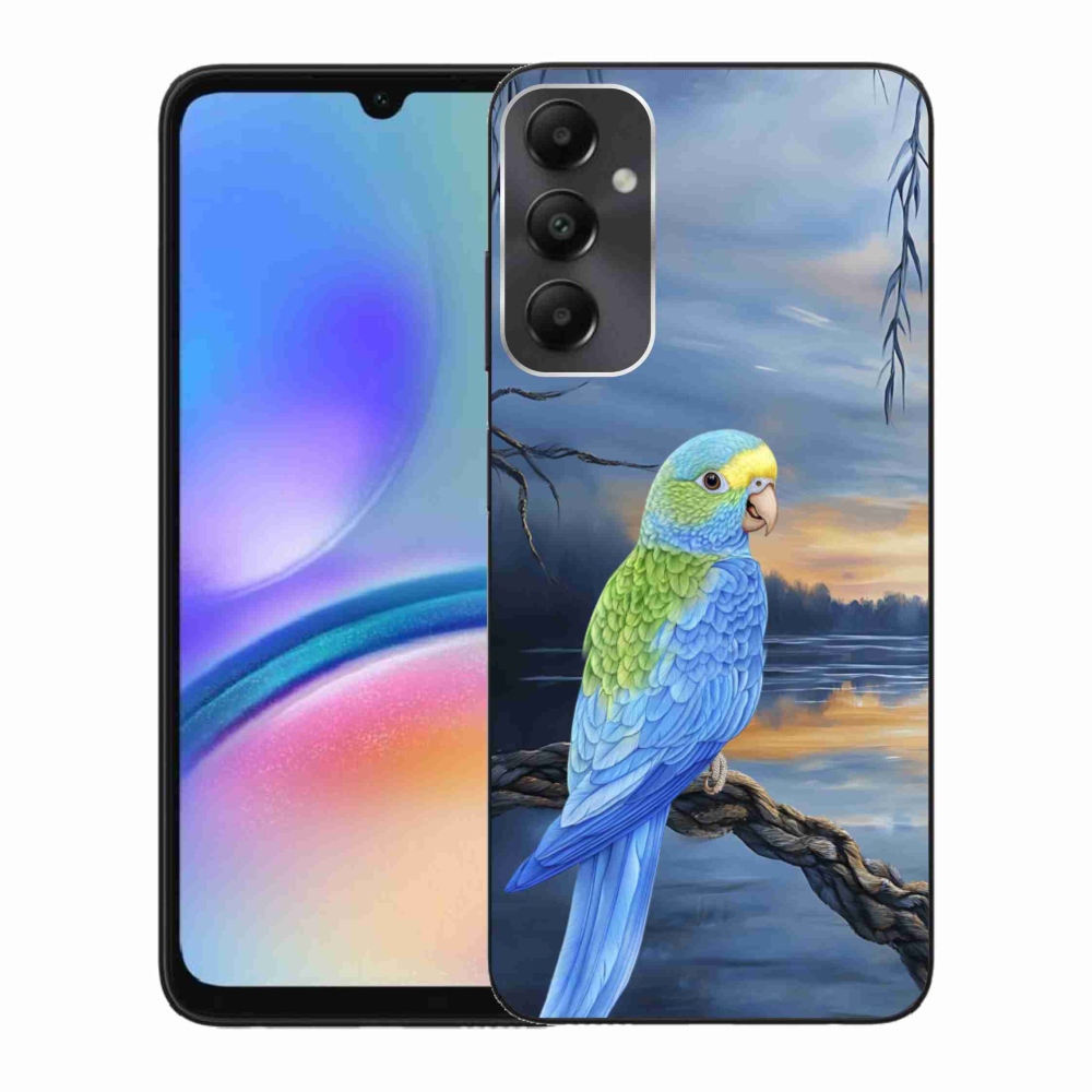 Gelový kryt mmCase na Samsung Galaxy A05s - modrý papoušek