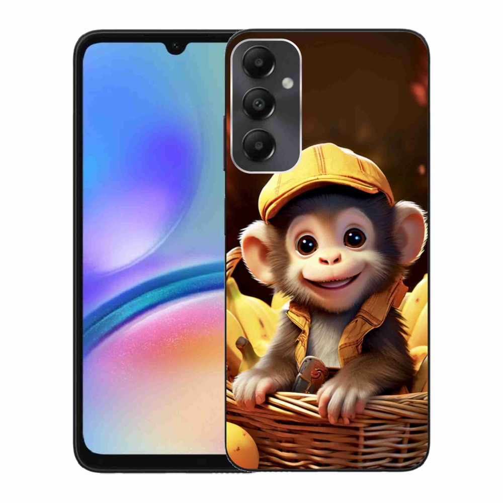 Gelový kryt mmCase na Samsung Galaxy A05s - opice v košíku