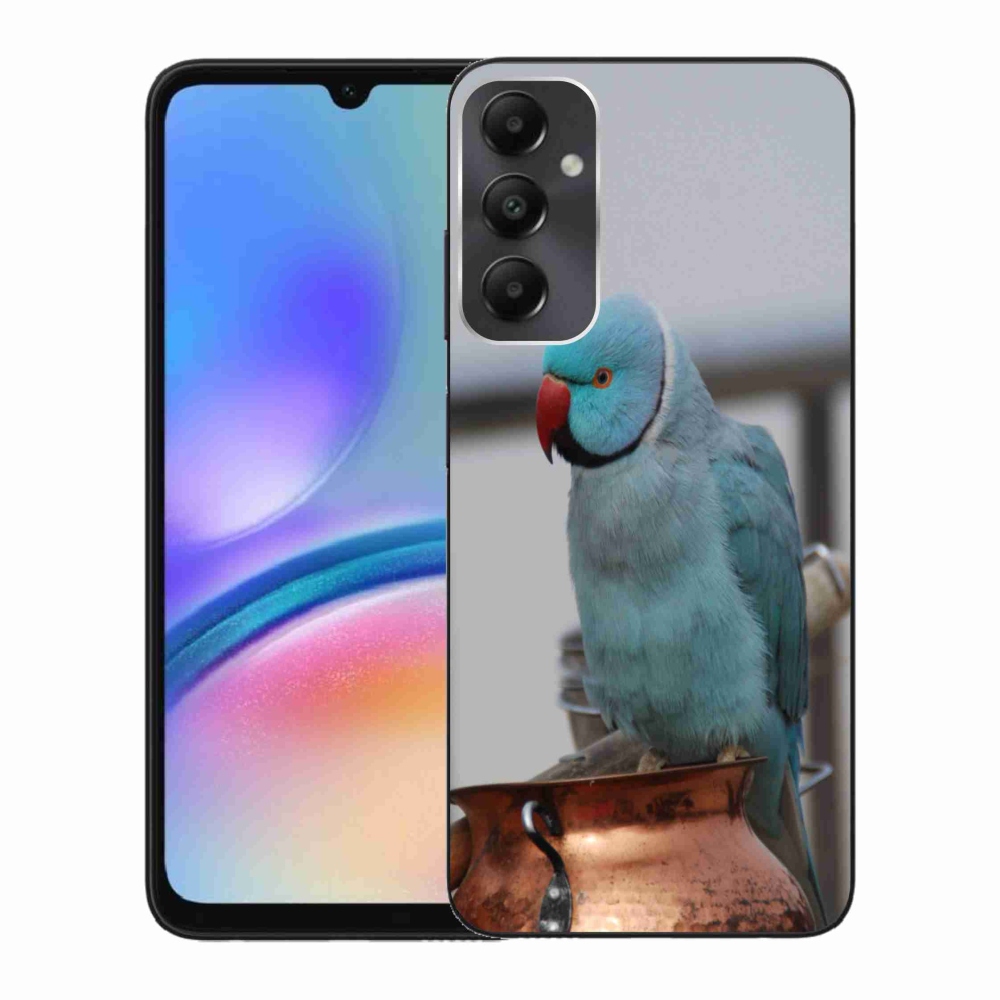 Gelový kryt mmCase na Samsung Galaxy A05s - papoušek alexandr modrý