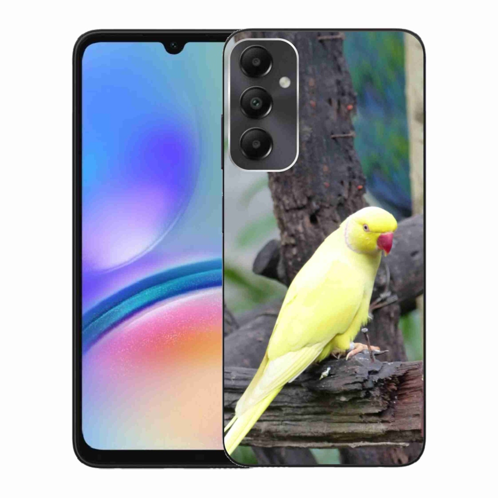 Gelový kryt mmCase na Samsung Galaxy A05s - papoušek alexandr žlutý