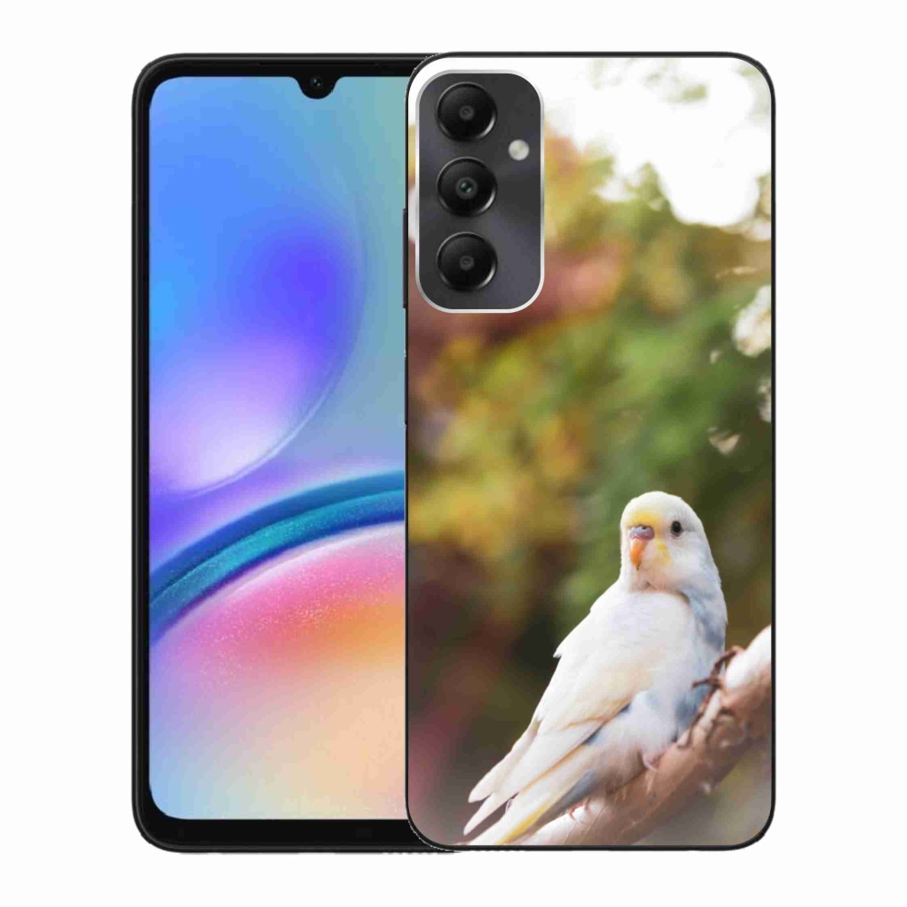 Gelový kryt mmCase na Samsung Galaxy A05s - papoušek andulka bílá