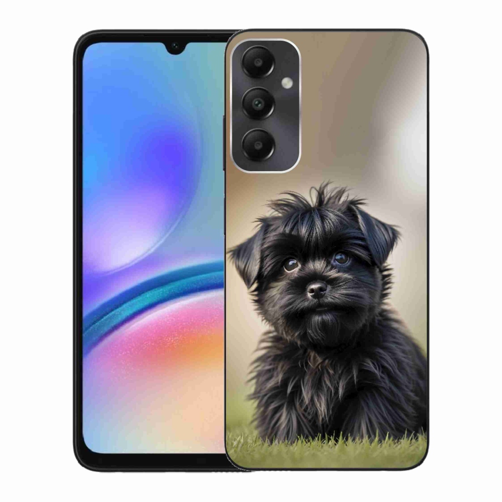 Gelový kryt mmCase na Samsung Galaxy A05s - roztomilý černý pejsek