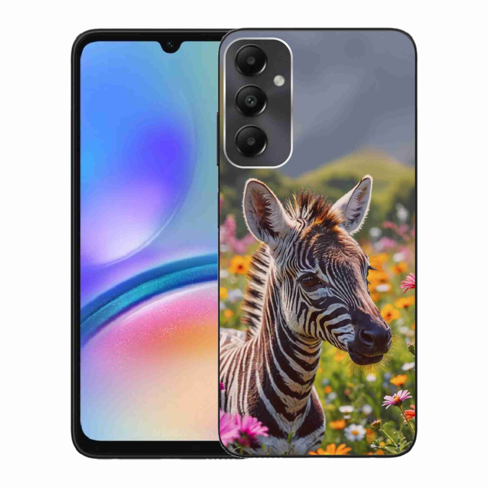 Gelový kryt mmCase na Samsung Galaxy A05s - zebra na louce