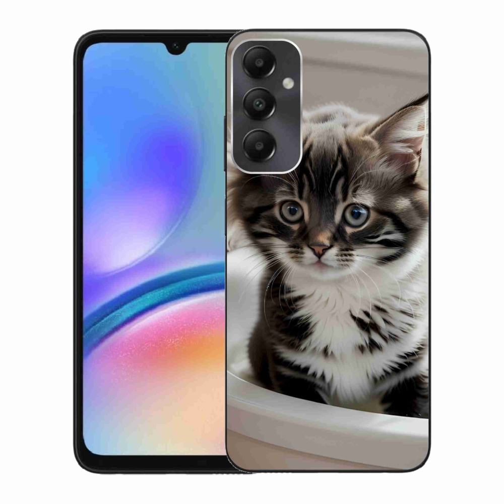 Gelový kryt mmCase na Samsung Galaxy A05s - zvědavé kotě
