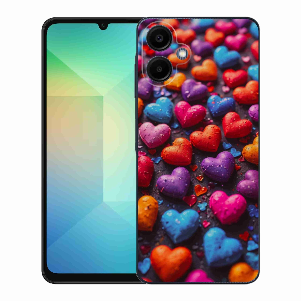 Gelový kryt mmCase na Samsung Galaxy A06 - barevná srdce