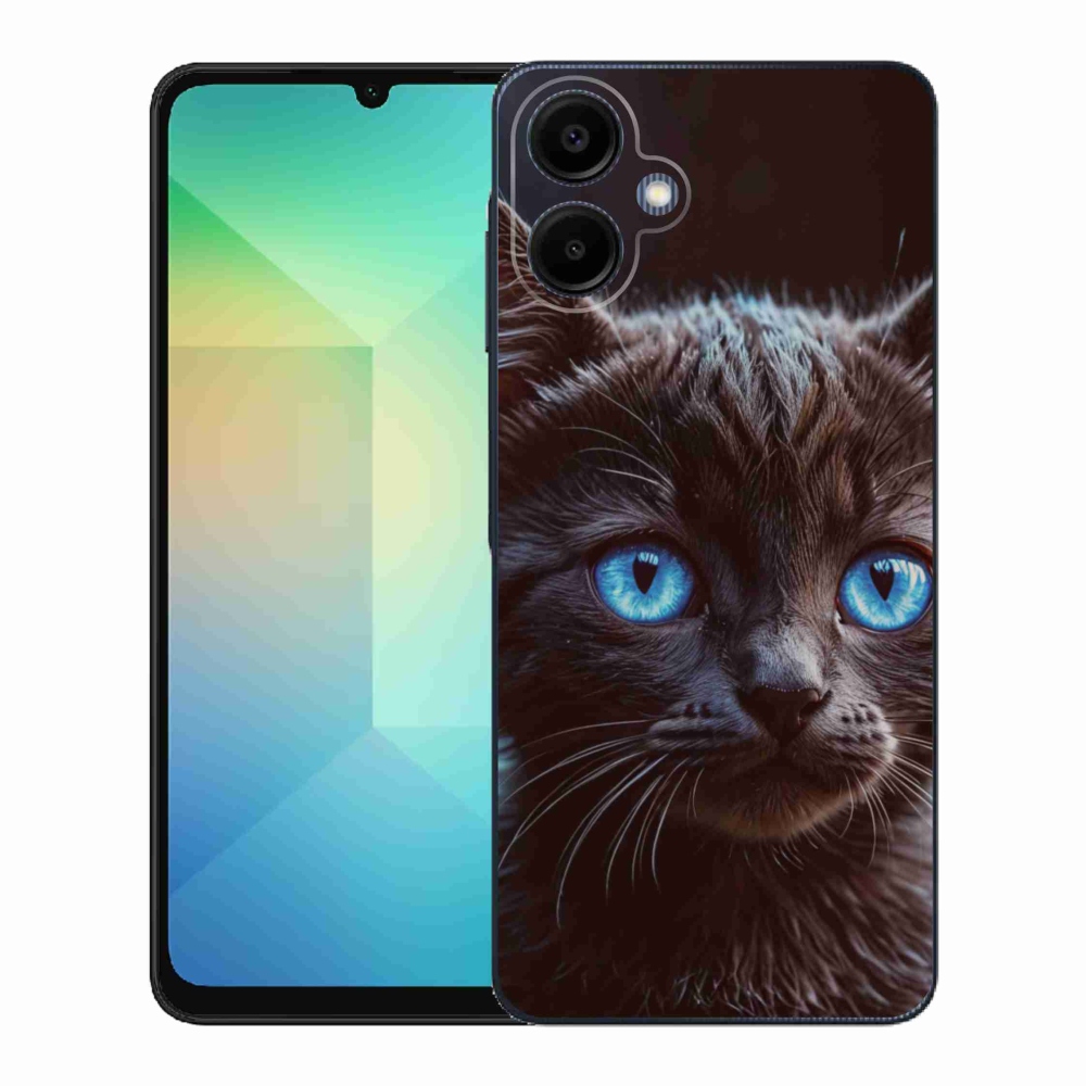 Gelový kryt mmCase na Samsung Galaxy A06 - černé kotě 2