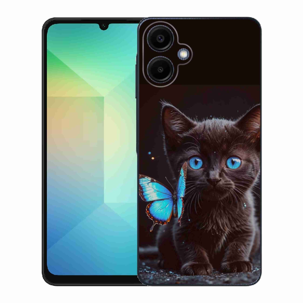 Gelový kryt mmCase na Samsung Galaxy A06 - černé kotě 3