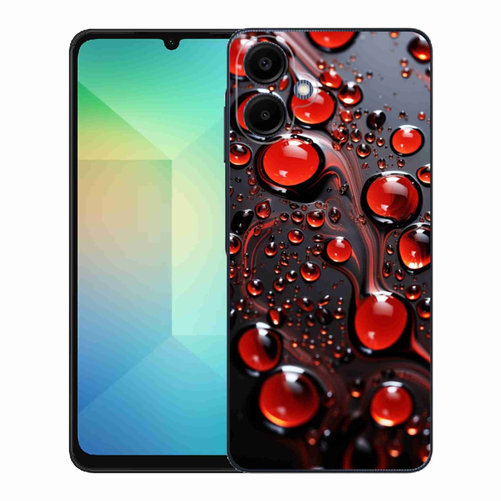 Gelový kryt mmCase na Samsung Galaxy A06 - červené kapky 2
