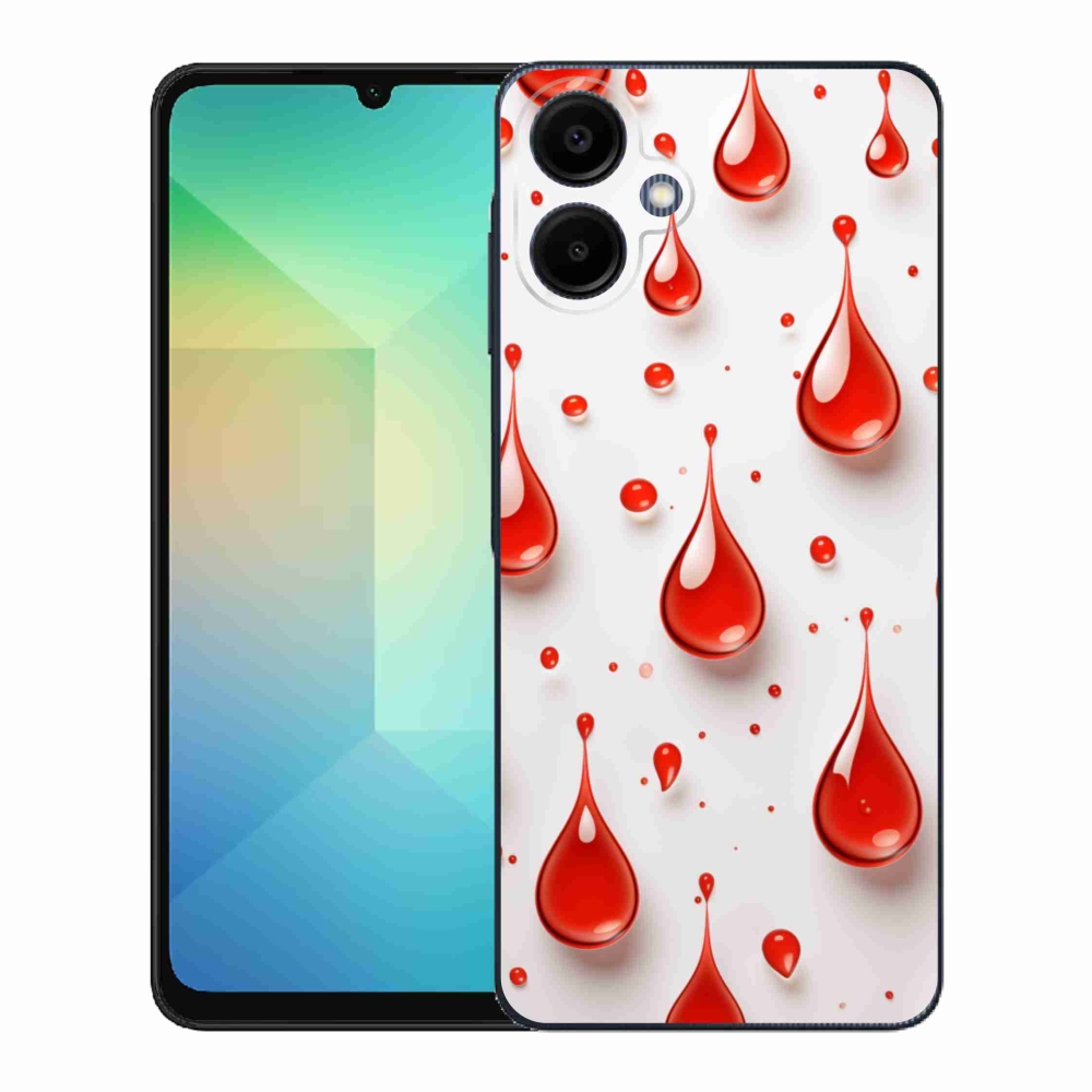 Gelový kryt mmCase na Samsung Galaxy A06 - červené kapky