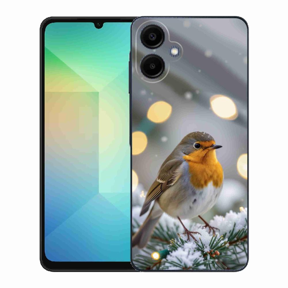 Gelový kryt mmCase na Samsung Galaxy A06 - červenka v zimě