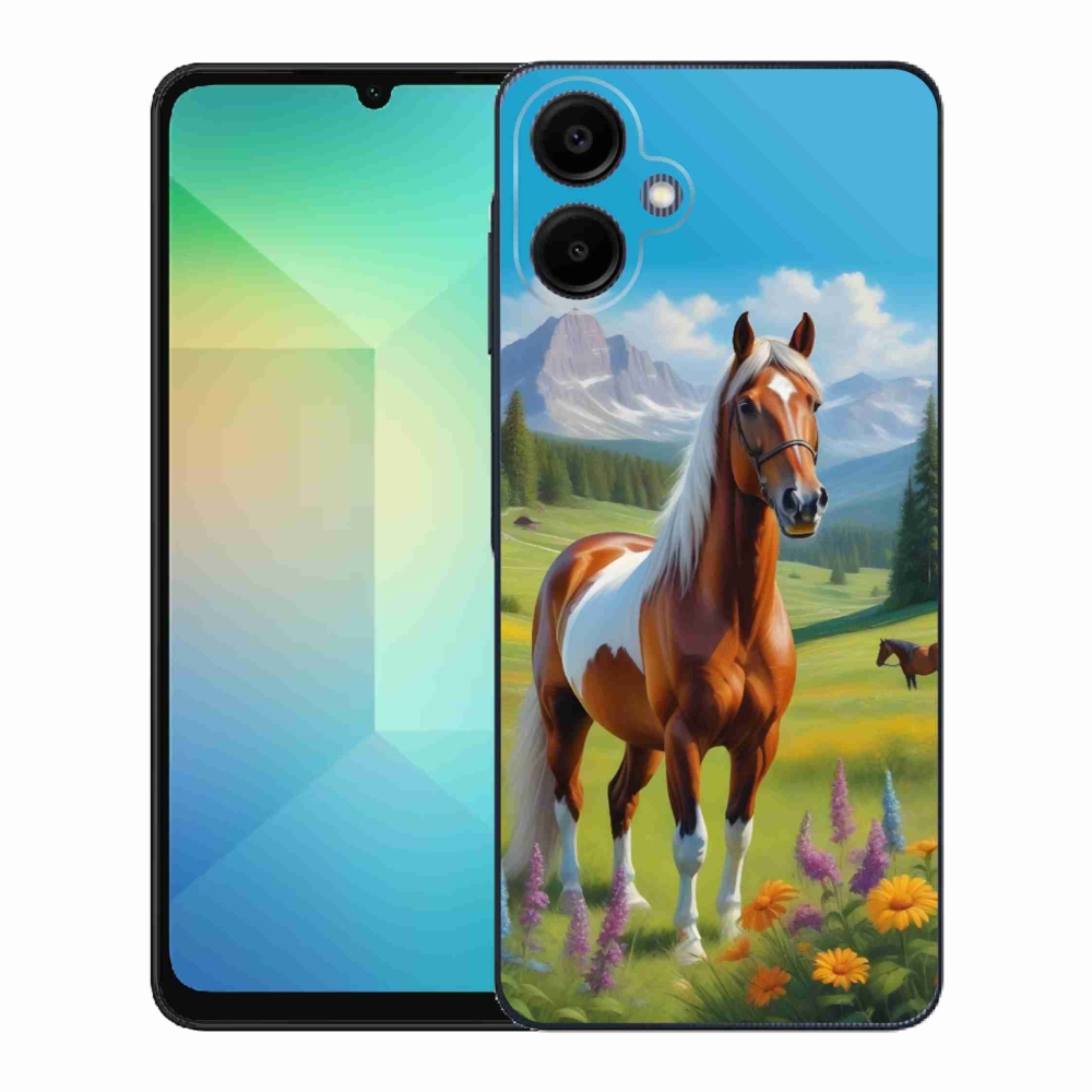 Gelový kryt mmCase na Samsung Galaxy A06 - kůň na louce
