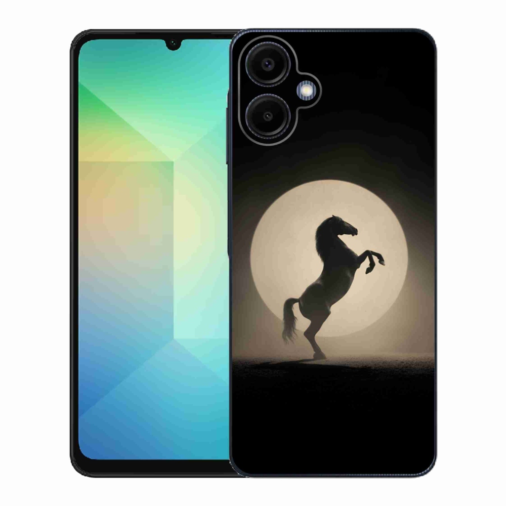 Gelový kryt mmCase na Samsung Galaxy A06 - kůň v siluetě