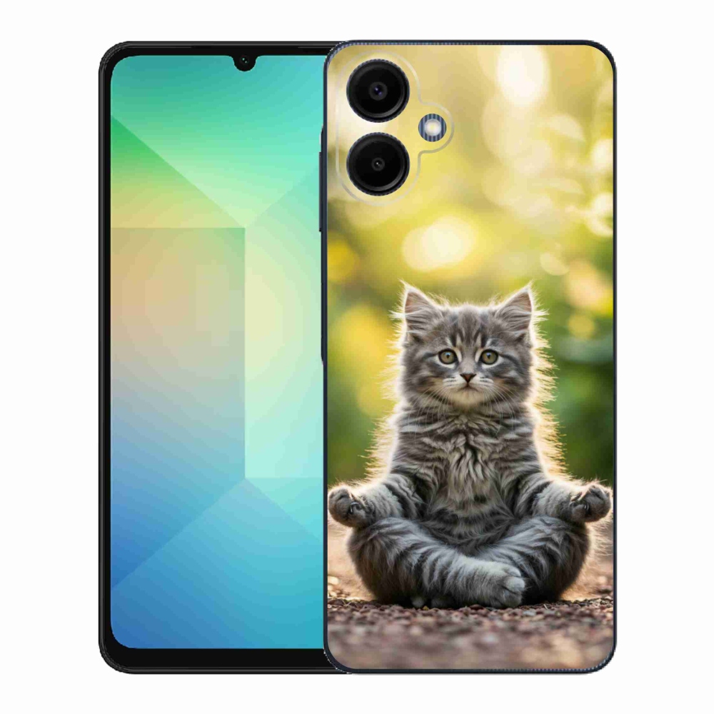 Gelový kryt mmCase na Samsung Galaxy A06 - meditující kotě