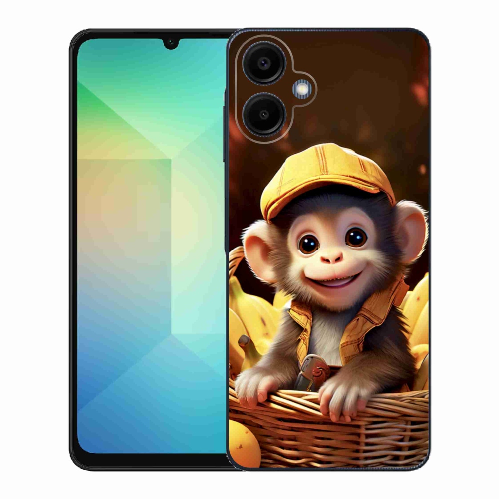 Gelový kryt mmCase na Samsung Galaxy A06 - opice v košíku