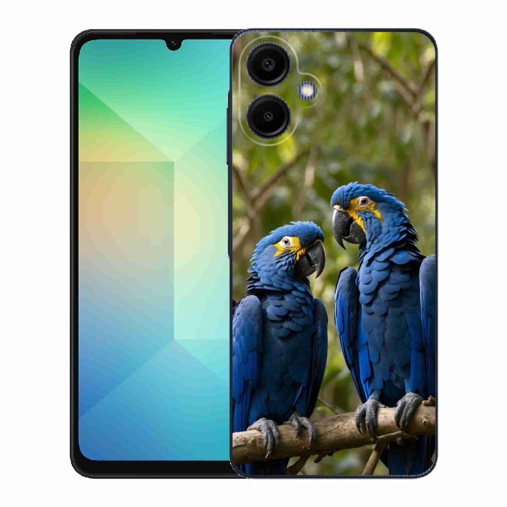 Gelový kryt mmCase na Samsung Galaxy A06 - papouščí duo