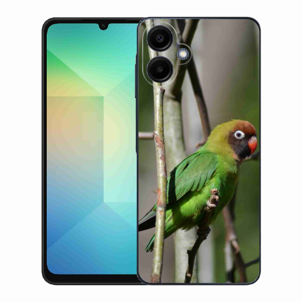 Gelový kryt mmCase na Samsung Galaxy A06 - papoušek agapornis