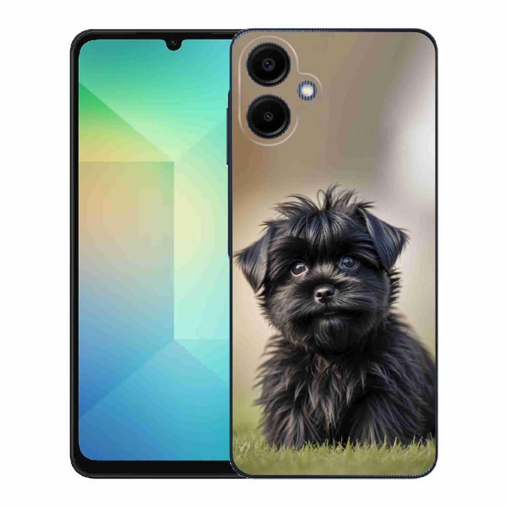 Gelový kryt mmCase na Samsung Galaxy A06 - roztomilý černý pejsek