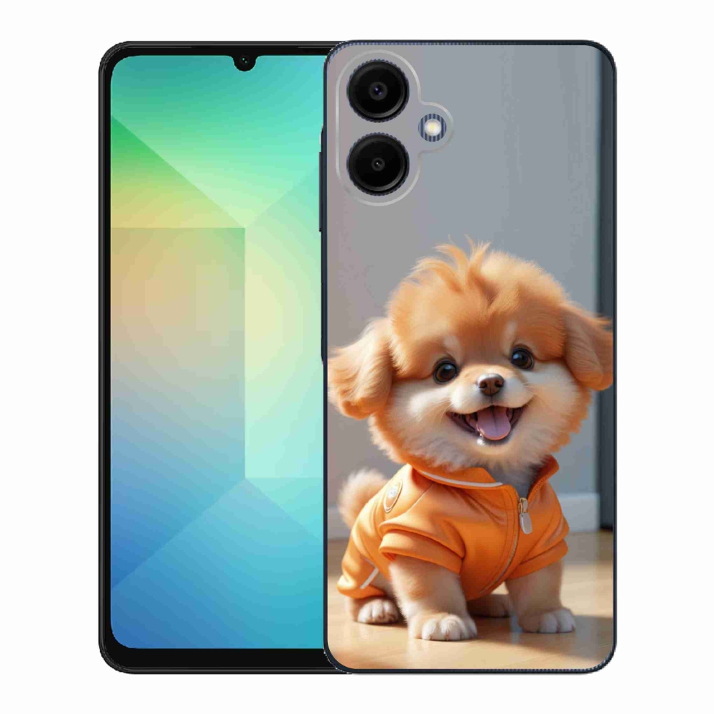 Gelový kryt mmCase na Samsung Galaxy A06 - roztomilý pomeranian v mikině