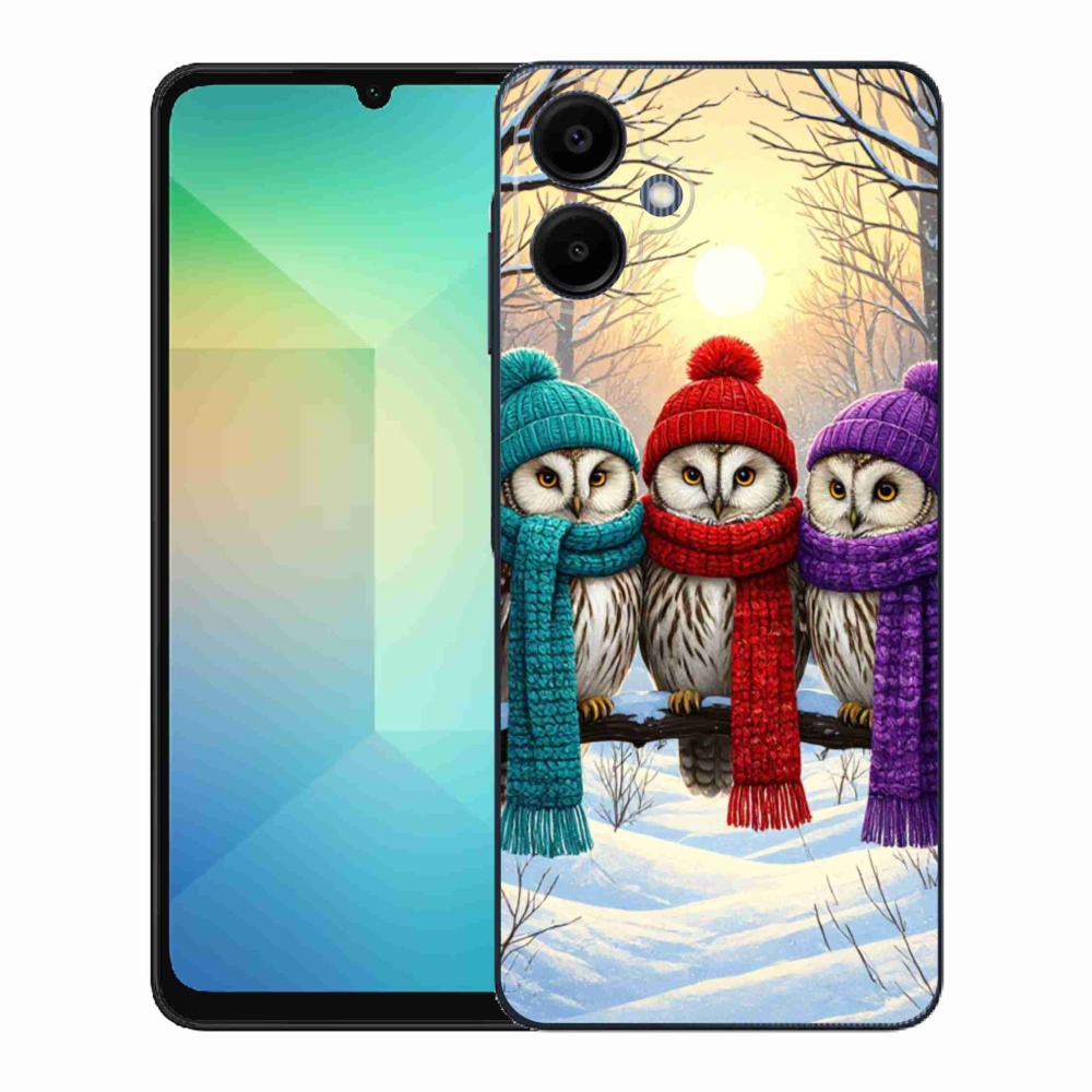 Gelový kryt mmCase na Samsung Galaxy A06 - soví přátelé