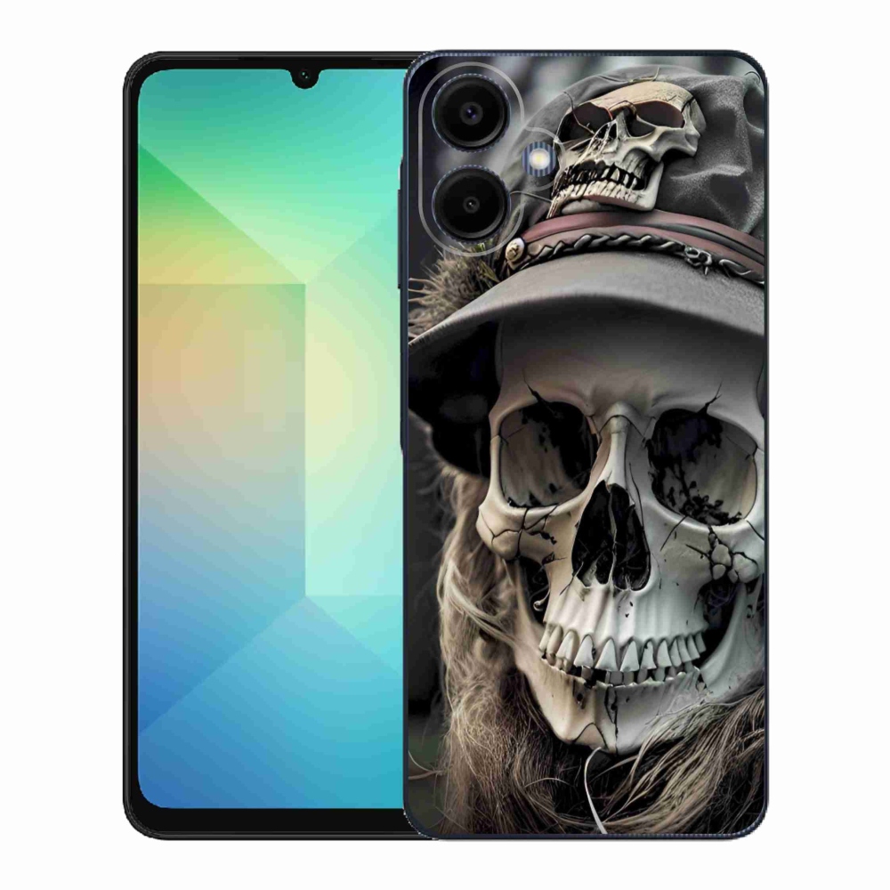 Gelový kryt mmCase na Samsung Galaxy A06 - temná lebka