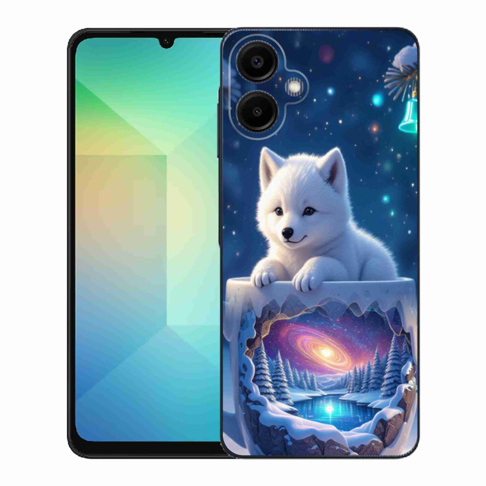 Gelový kryt mmCase na Samsung Galaxy A06 - vánoční štěně