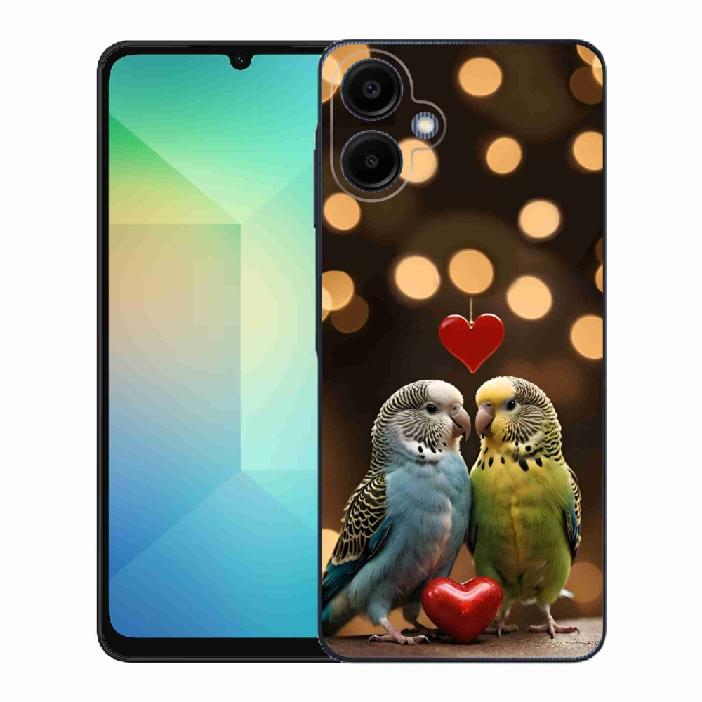Gelový kryt mmCase na Samsung Galaxy A06 - zamilovaní papoušci