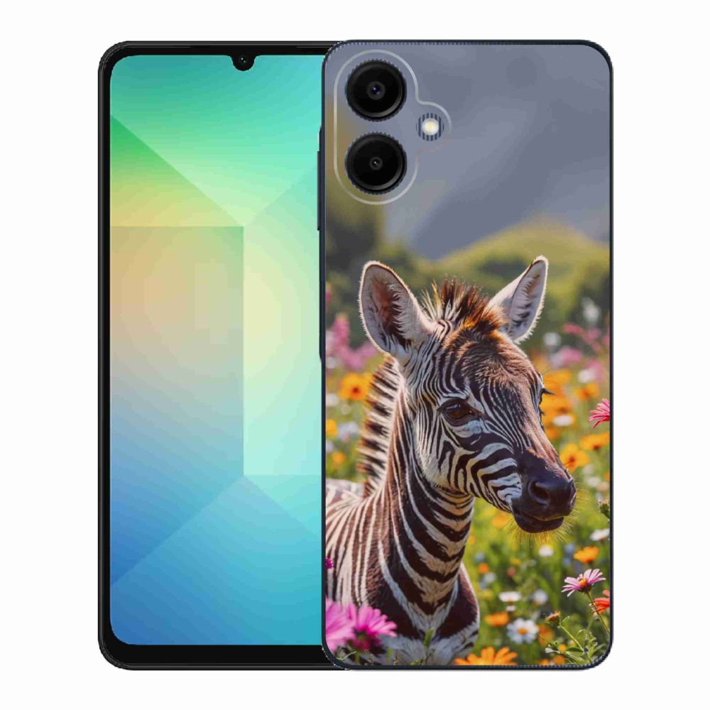 Gelový kryt mmCase na Samsung Galaxy A06 - zebra na louce