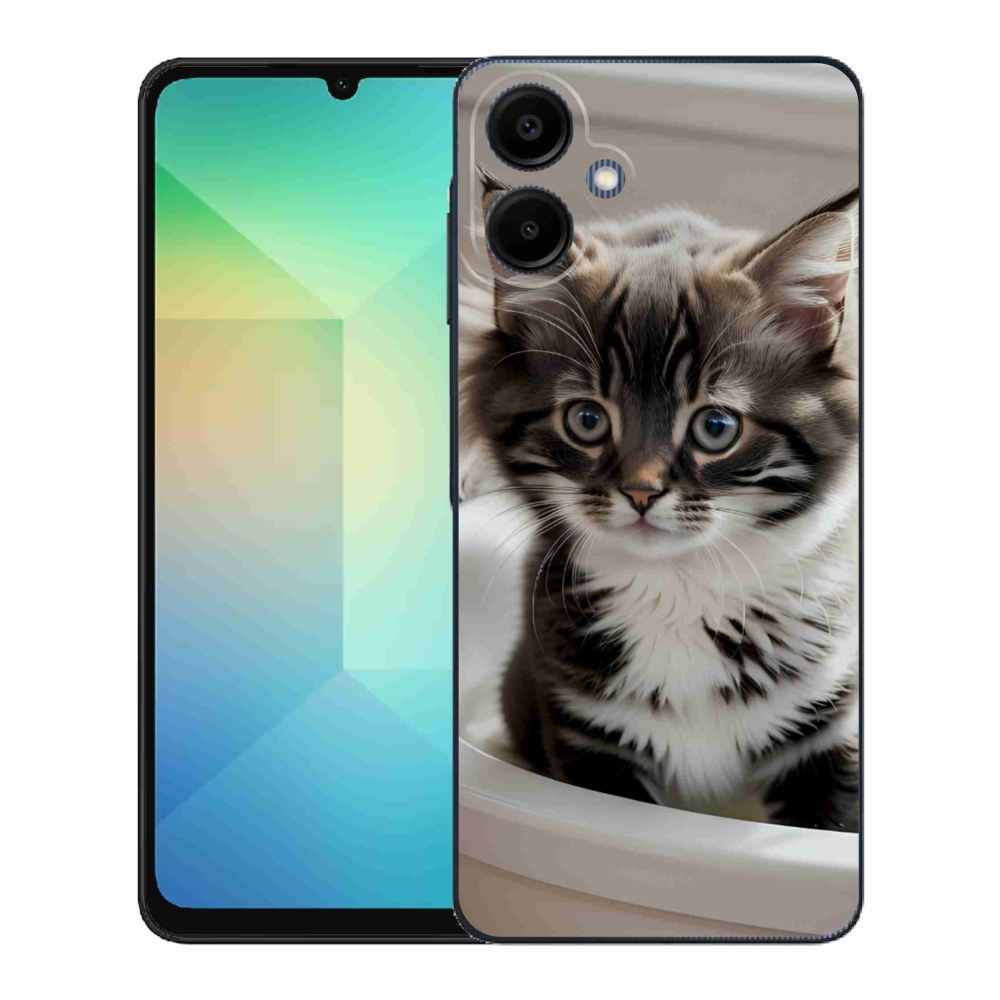 Gelový kryt mmCase na Samsung Galaxy A06 - zvědavé kotě