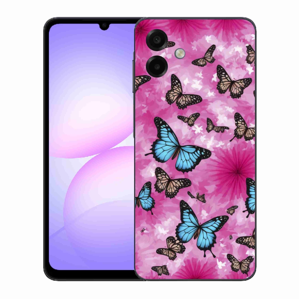 Gelový kryt mmCase na Samsung Galaxy A07 - motýlí zahrada