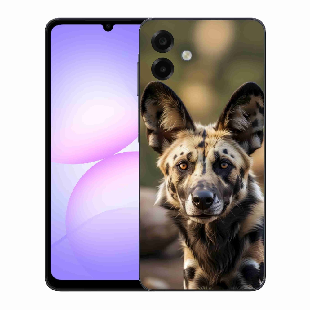 Gelový kryt mmCase na Samsung Galaxy A07 - africký divoký pes