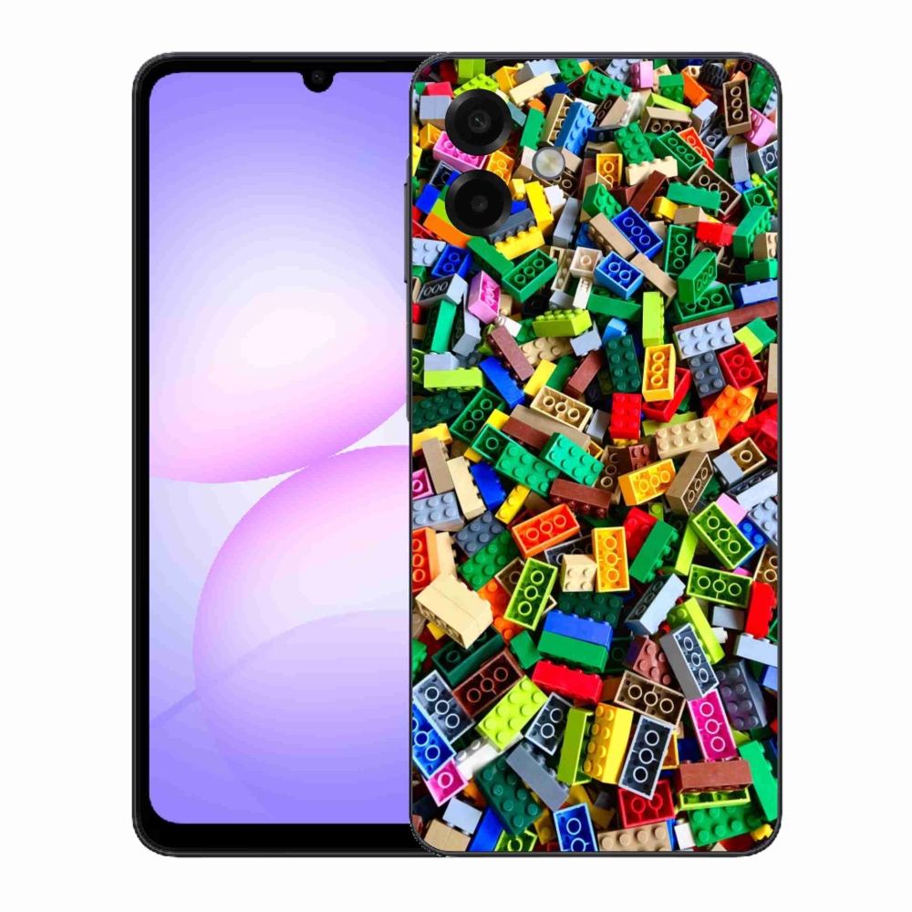 Gelový kryt mmCase na Samsung Galaxy A07 - barevné stavební kostky