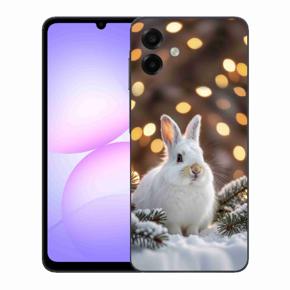 Gelový kryt mmCase na Samsung Galaxy A07 - bílý zajíc