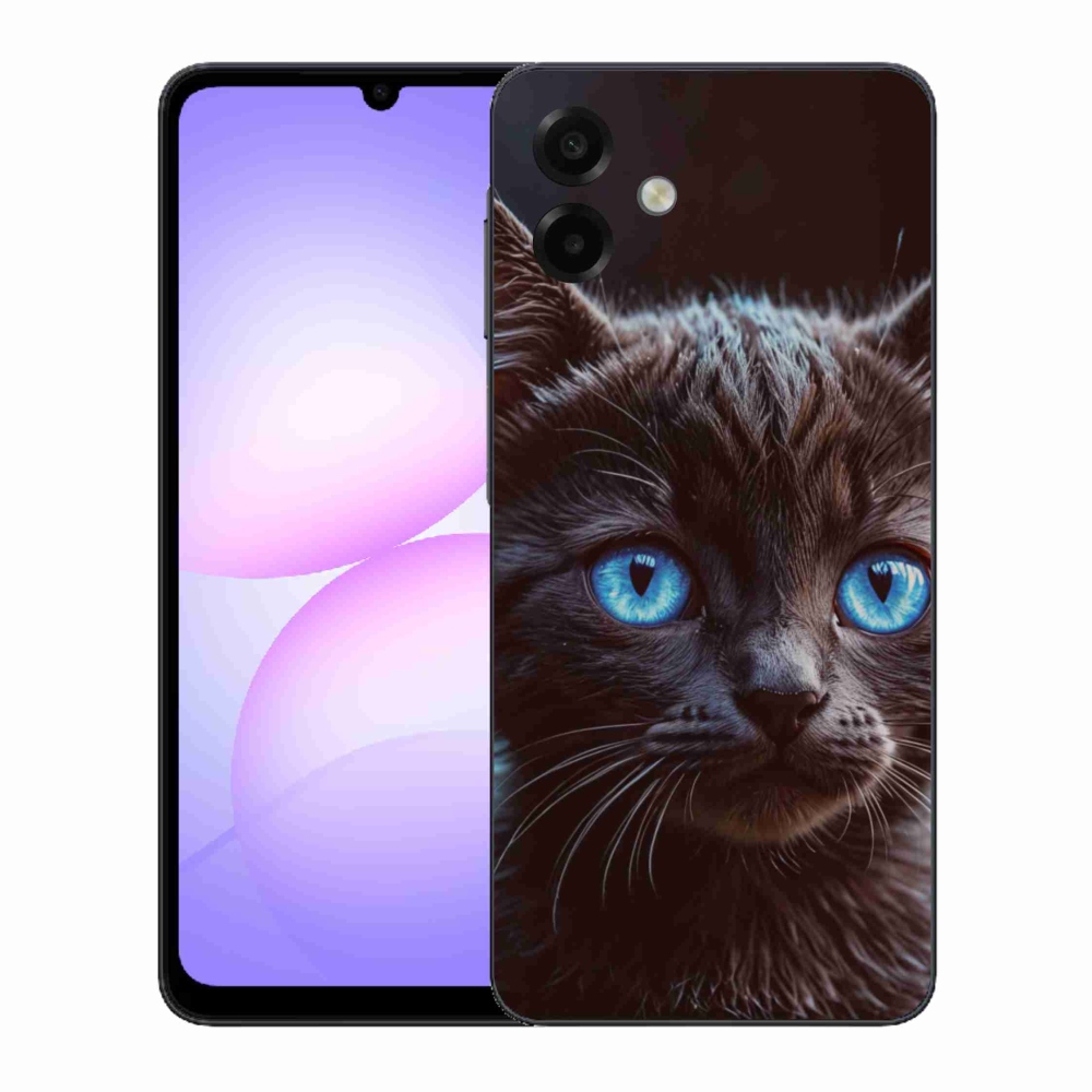 Gelový kryt mmCase na Samsung Galaxy A07 - černé kotě 2