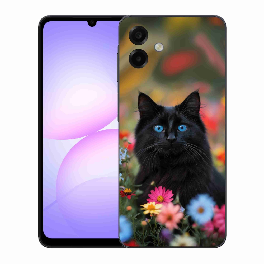 Gelový kryt mmCase na Samsung Galaxy A07 - černé kotě 4