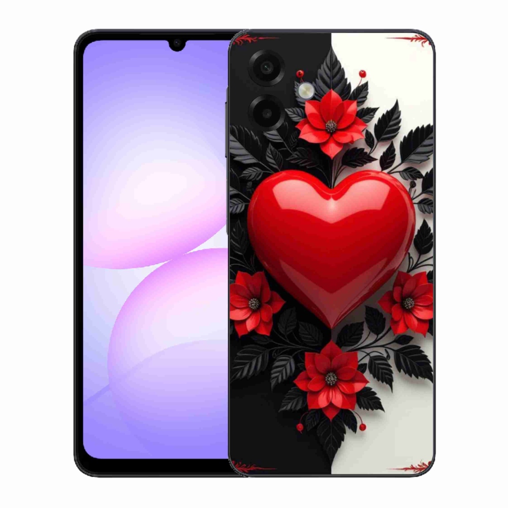 Gelový kryt mmCase na Samsung Galaxy A07 - červené srdce