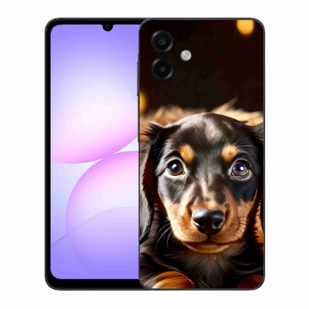 Gelový kryt mmCase na Samsung Galaxy A07 - jezevčík